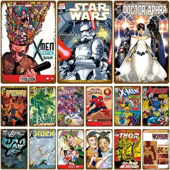 

Star Wars Tin Signs Super Hero Wall Deco Plaque Plate Club Classical Retro Painting Home Pub Restaurant Art Poster Antique
