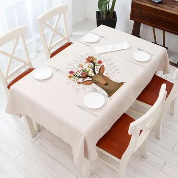 

Modern Minimalist Rectangular Cotton Hipster Wallpapers Fabric Nordic Living Room Coffee Table Table Linen Plaid Cloth