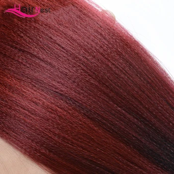 

Hair Nest 24 Inch EZ Synthetic Hair Jumbo Braids Crochet Braiding Hair Extensions Pre-Stretched Ombre Yaki Straight For Women