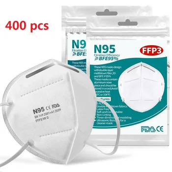 

10-400Pcs Reusable Dustproof Respirator 5-Layers Filter Mascarilla Against Pollution Breathable Earloop Face Mouth Mask