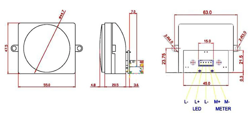 2pcs P-55SI VU Meter + 1pcs Driver Board High Precision Head DB meter Amplifier Audio Panel Level Meter with Backlight