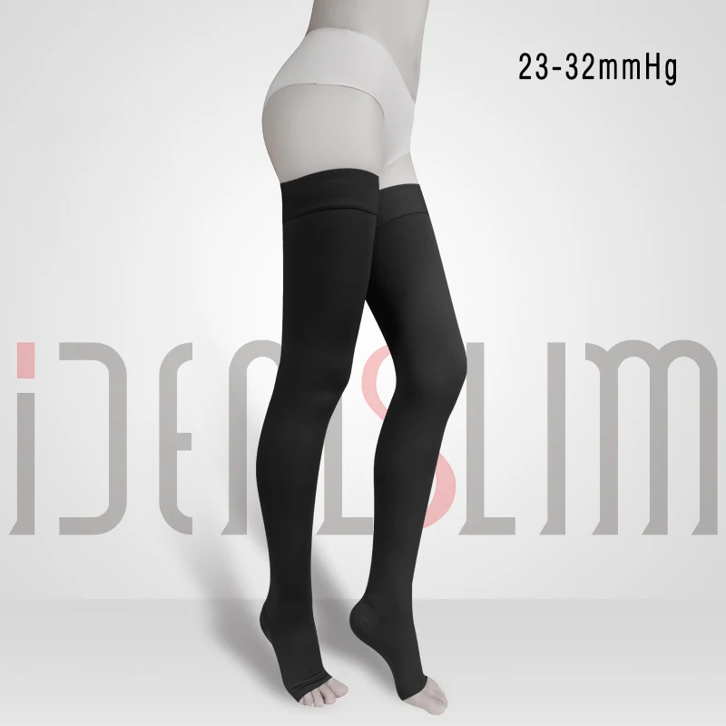IDEALSLIM 23-32 мм Hg компрессионные чулки Варикозное расширение вены компрессионные бедра Hihg рукав для женщин