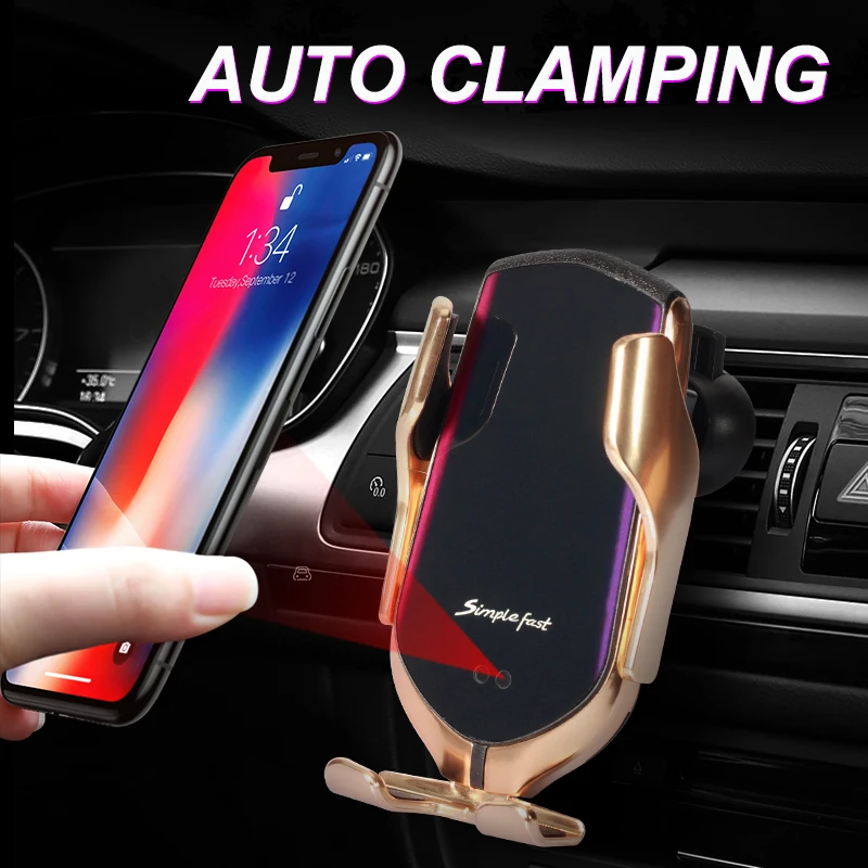 Автоматическое автомобильное беспроводное зарядное устройство 10 Вт для iPhone XS 11