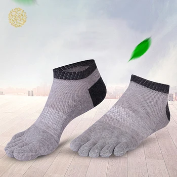 

1 Pair Short Socks Men's Five Finger Socks Cotton Mesh Breathable Toe Ankle Socks Low Cut Socks DWH5