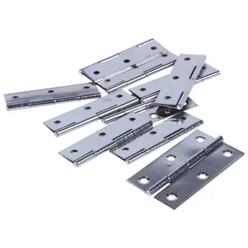 

10 Pcs Home Furniture Hardware Door Hinge Satin Nickel 3inch Long