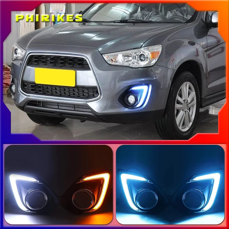 

Light For Mitsubishi ASX 2013 2014 LED DRL COB Daytime Running Light Daylight Waterproof Fog Head Lamp Signal Front Bumper White