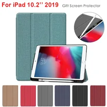 Трехслойный чехол для планшета для ipad 10,2 Чехол-книжка для Apple ipad 7 10," A2200 A2198 A2197 защитный чехол с держателем для ручки