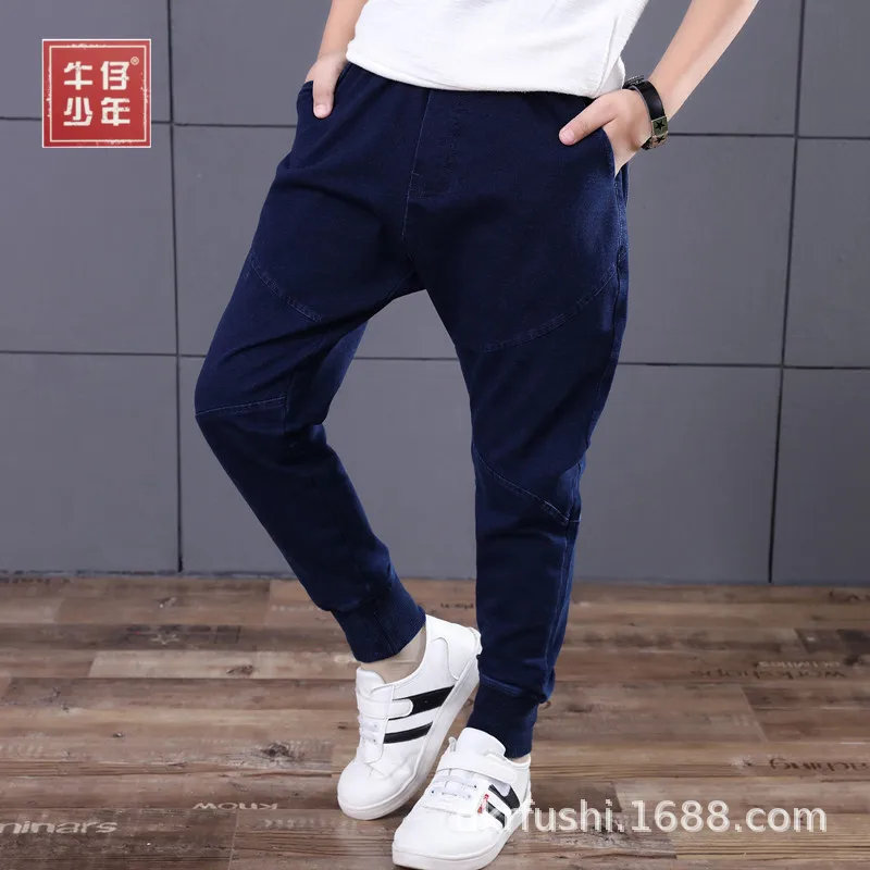 

2018 Autumn & Winter New Style BOY'S Elasticity Casual Pants Children Slim Fit Cowboy Trousers Fashion 019 #