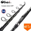 Obei Carp Fishing Rod 3.3/3.6m Carbon Fiber Telescopic Spinning Rod pesca 3.25lb Power 40-200g 11' 12' Hard Pole Fishing Rod