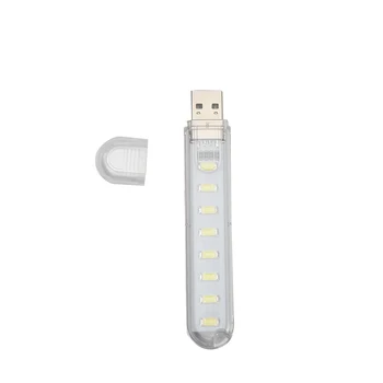 

Plastic Laptops Mobile Power Lighting Small Night Light Bedroom Universal Flexible USB LED Lamp Home For Computer Office