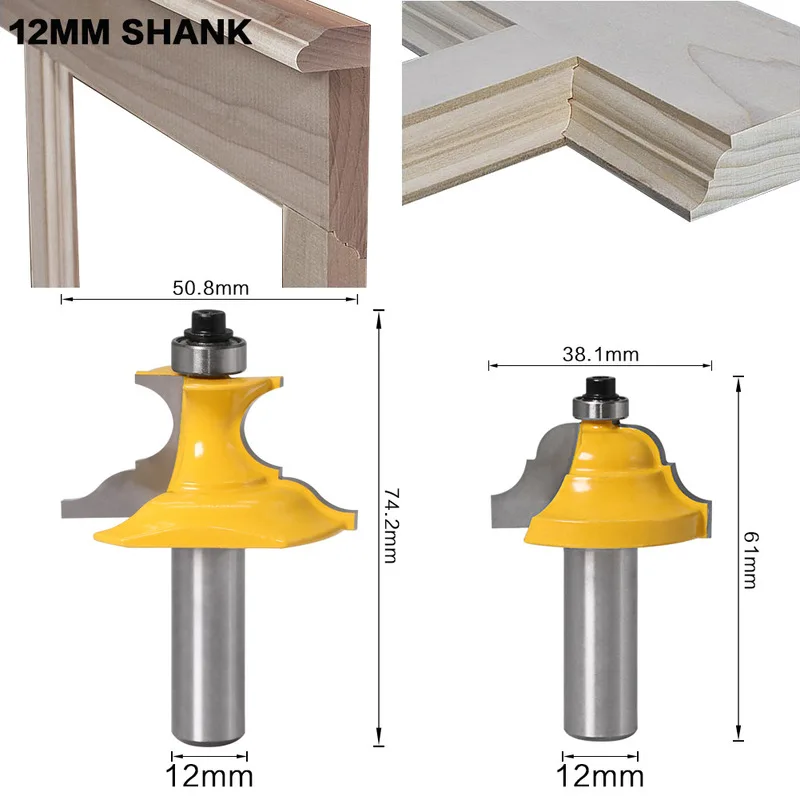 12mm shank 2 шт 12 мм 1/" хвостовик фрезы Набор линейных ножей деревообрабатывающий фрезерный станок для двери и окна, соединительный шкаф, линейный нож - Длина режущей кромки: 12mm shank