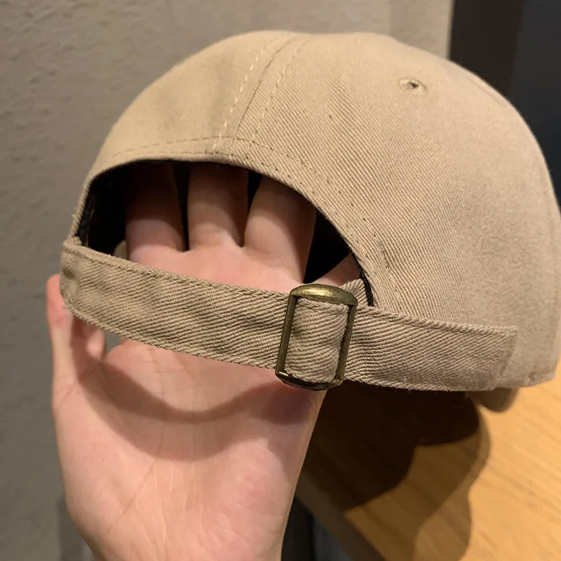 Real Leather Baseball Cap - Adjustable Velcro, Sheep Nappa Leather, White Casual Hat - View #6