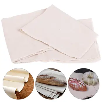 

Natural Untreate Linen Fermented Cloth Dough Baker Pans Proving Bread Baguette Flax Cloth Baking Mat Baking Pastry Kitchen Tools