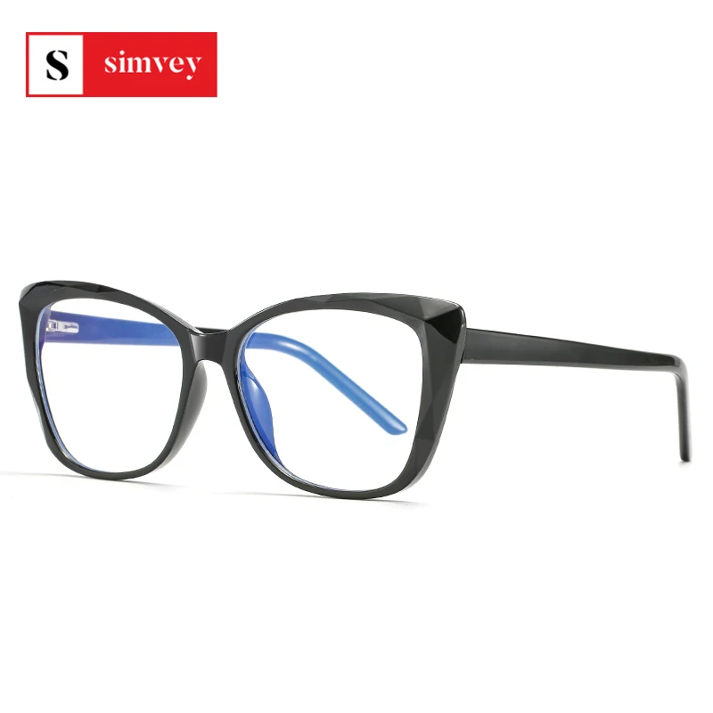 

Simvey 2020 New Blue Light Filter Computer Glasses Clear Lens TR90 Large Anti Blue Ray Glasses Women Oversized Anti Blue Glasses