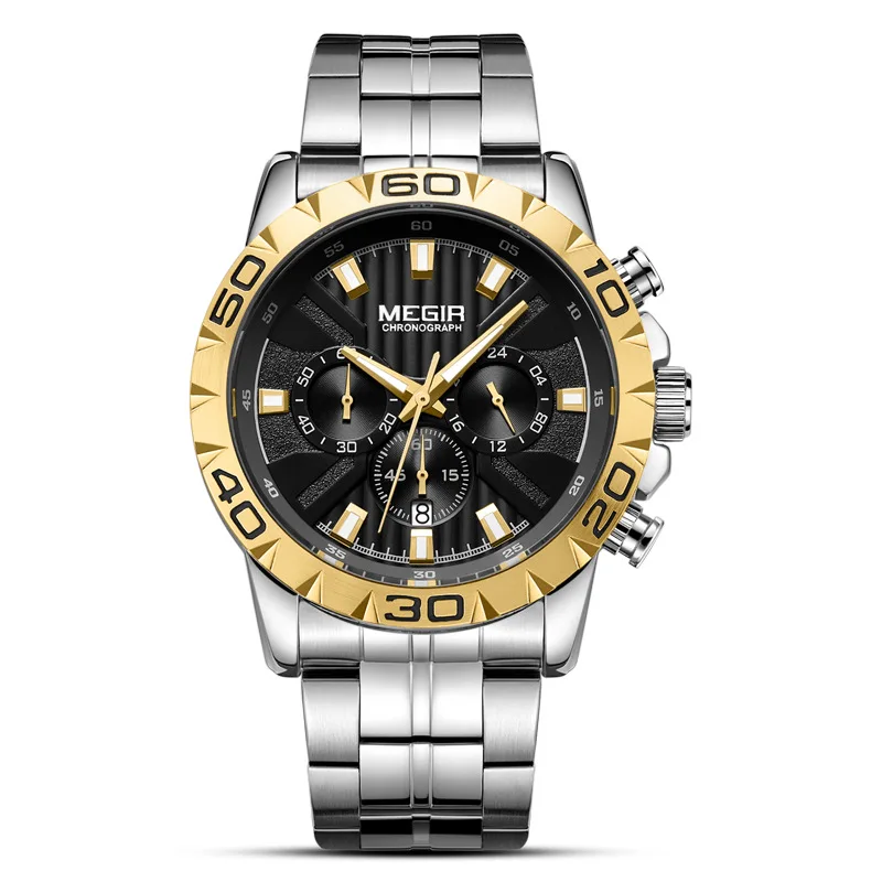 

[New Style natural detox gainer Fashion Glorious Multi-functional Business Steel Belt Quartz Watch] Model: 2087G.