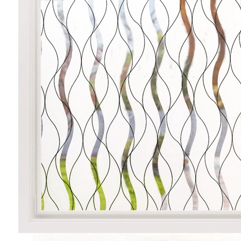 

Funlife Vinyl Window Film Static Privacy Decoration Self Adhesive Film UV Blocking Heat Control Glass Window Stickers