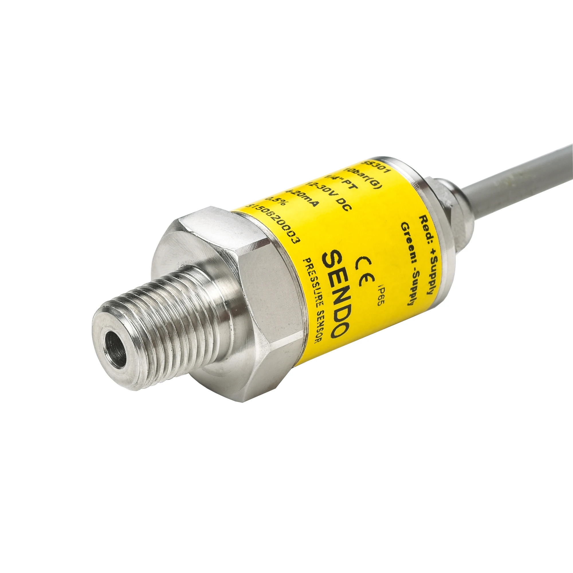 1/2 NPT-M Conduit and 36 Cable Electrical Termination 1/4 NPT Male Connection 4-20mA Output Signal 0/100 psi Pressure Range +/-1% TC Accuracy Ashcroft Industrial Type K1 Proven and Versatile Pressure Transmitter 