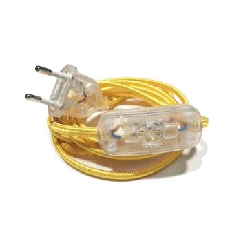 

Connection textile 170cm yellow with switch and plug