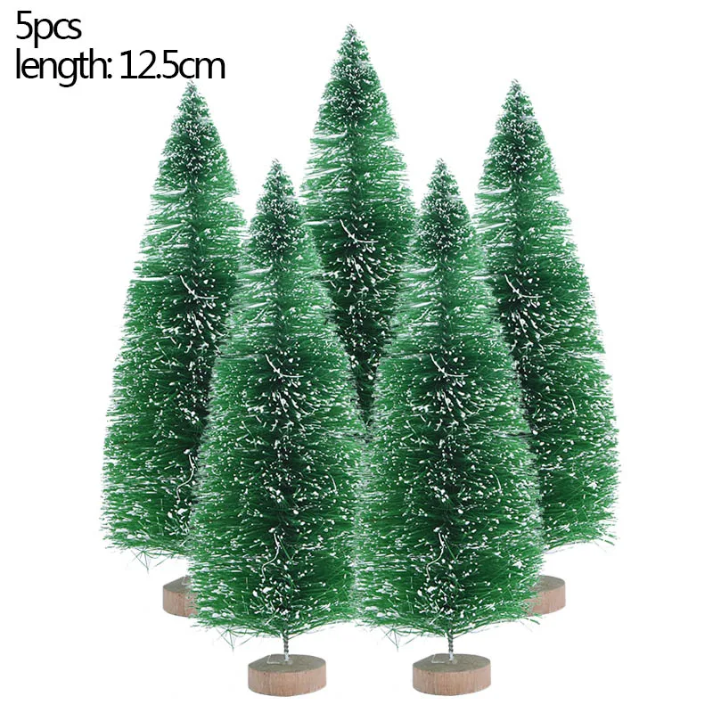 12.5cm green 5 шт. 5 размер искусственная декорированная Мини Рождественская елка Рождественское украшение елка Рождественская мини поддельная елка новогодний декор Navidad - Цвет: 12.5cm green