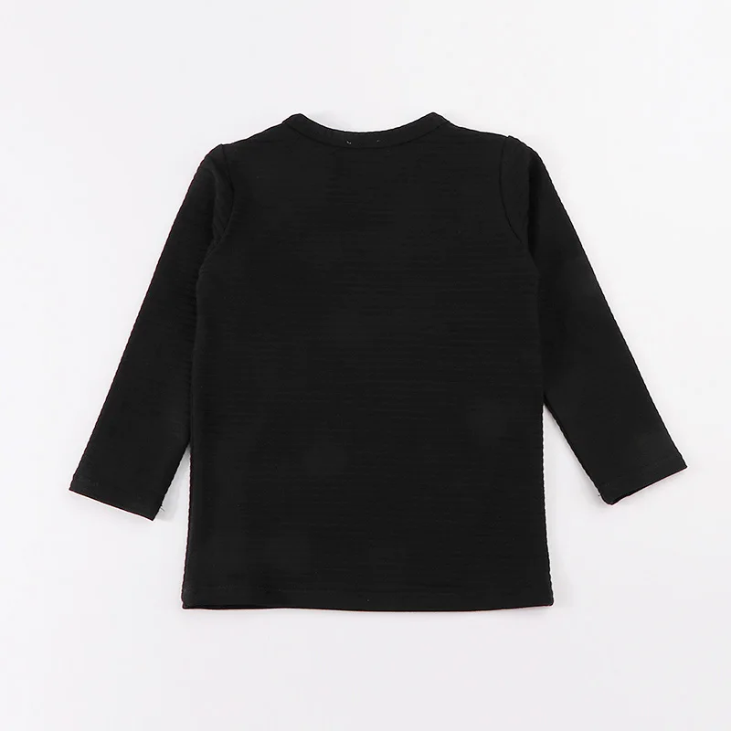 Top KDS T-Shirt mit langen Ärmeln, elegantes Outfit, Winter-T-Shirt mit gerippten Kontrasttaschen, Jungen- und Mädchenkleidung, Herbst- und Winter-T-Shirt für Kinder – Detail 2