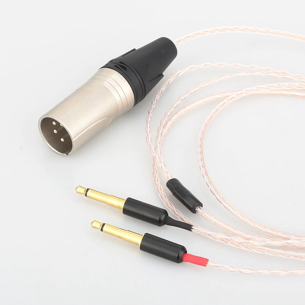 Audiocrast 8cores Headphones Cable with 4pins XLR Male Plug For Audio Upgrade Cable For Meze 99 Classics Focal Elear Headphones