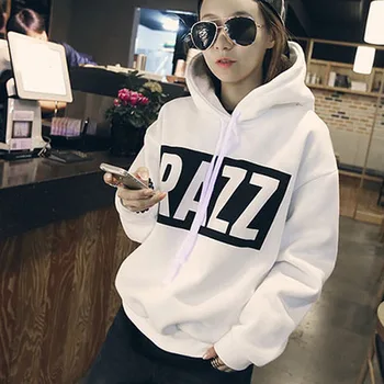 

Cool Womens Letter with Hat Female Printed Hoodies Casual Full Sleeve Letter Pullovers Regular Pazz Printed Woman Clothes