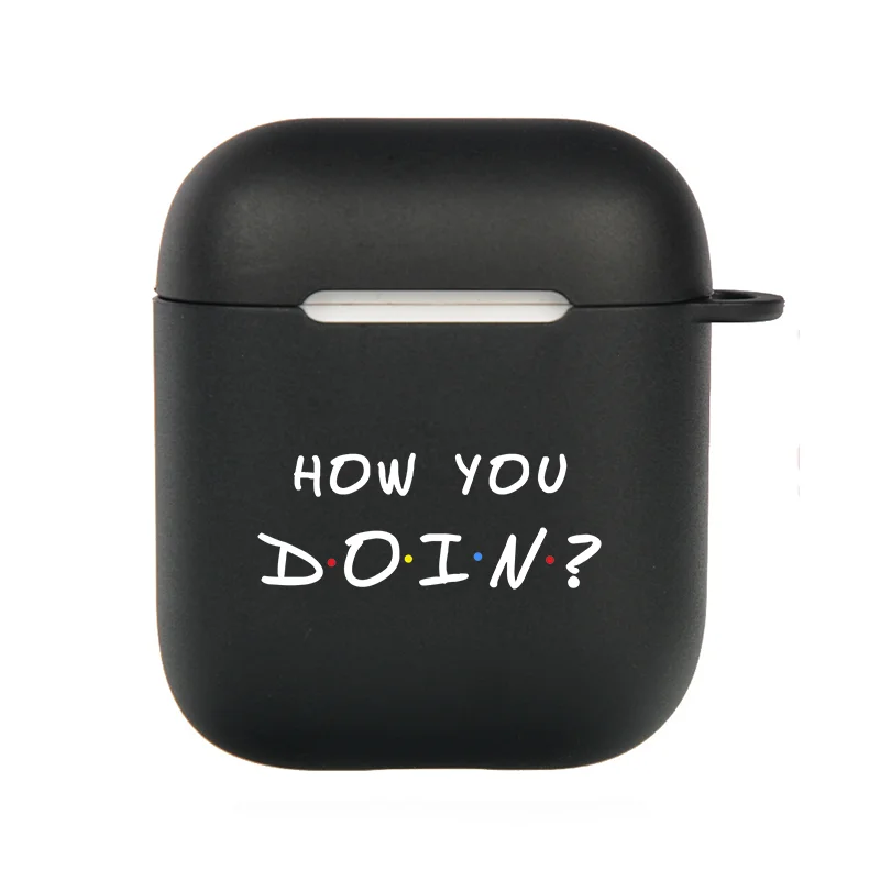 Чехол для наушников tv Friends для девочек Apple Air pods 2 чехол для зарядного устройства для AirPods 2 1 жесткий черный защитный чехол Аксессуары