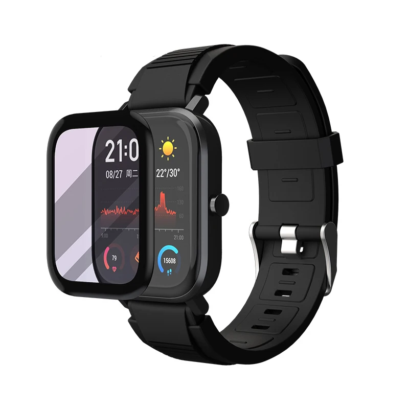 Защитная пленка SIKAI для часов Huami Amazfit GTS, защитная оболочка для часов Amazfit GTS, защитная пленка из закаленного стекла - Цвет: Just screen film