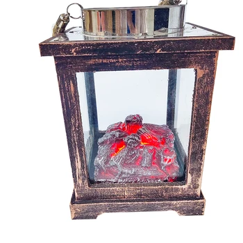 

LED Flame Effect Light Lantern Simulation Charcoal Lamp Night Lights Hanging Decoration Christmas Halloween Party Outdoor Gifts