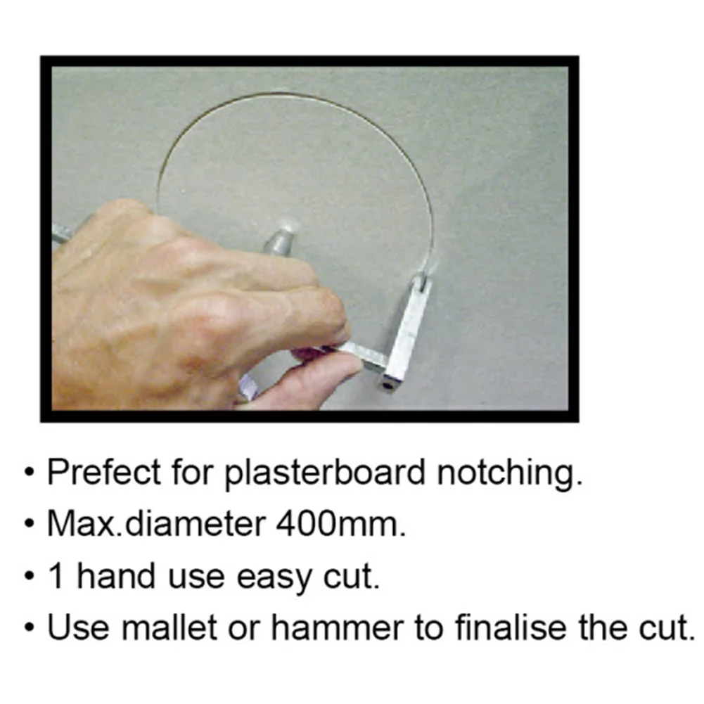 Plasterboard DIY Portable Silver Practical Circle Cutter Adjustable Screw Knob Round Holes Fixed Durable Metal Drywall Tool