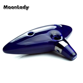 

Classical Musical Instrument Ceramic Ocarina 12 Hole Kiln-fired Ceramic Alto C Legend of Zelda Ocarina Flute
