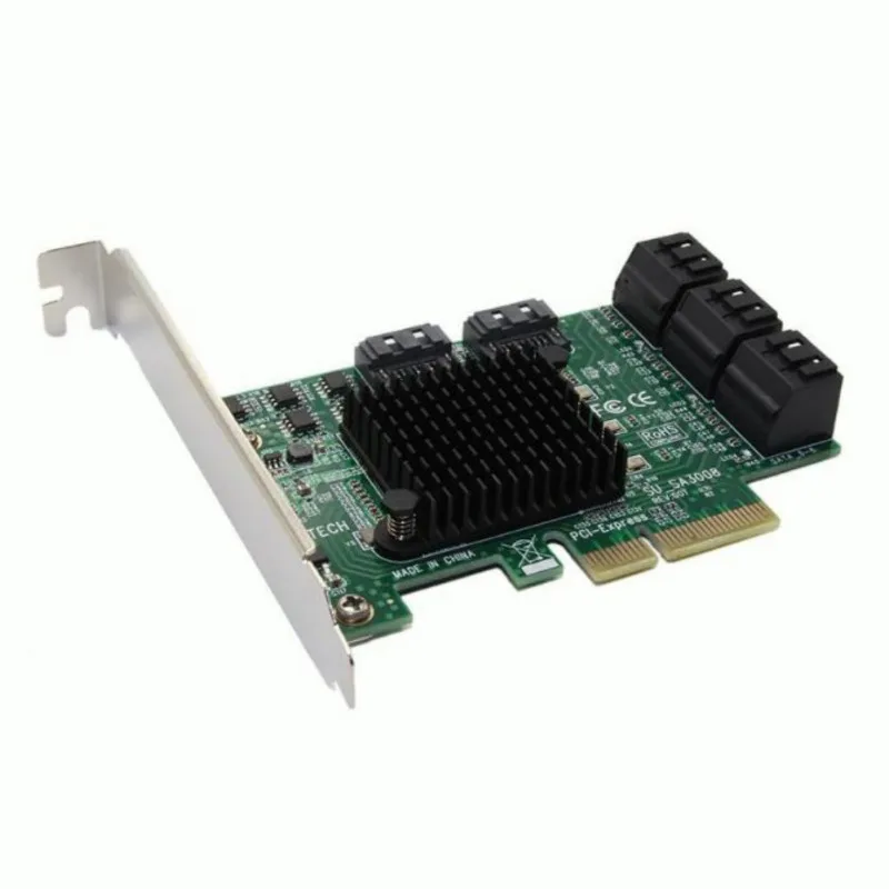 

PCIe Card To SATA3.0 Expansion Card 8 Port High Speed 6Gbps SATA3.0 Computer Adapter Card