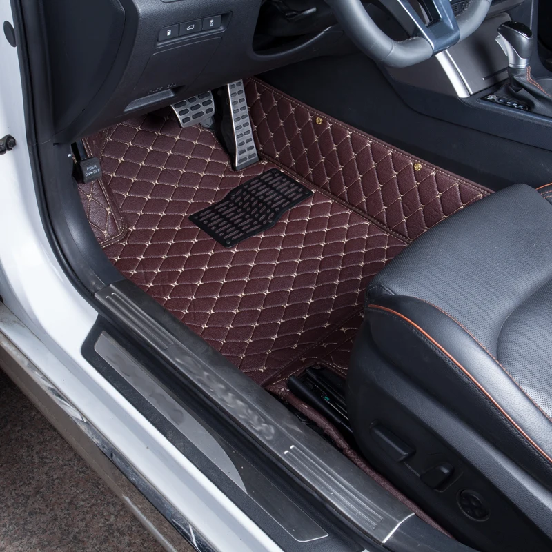 Only 1 Left Hand Driving Car Floor Mats PU Leather Foot Pad For Hyundai