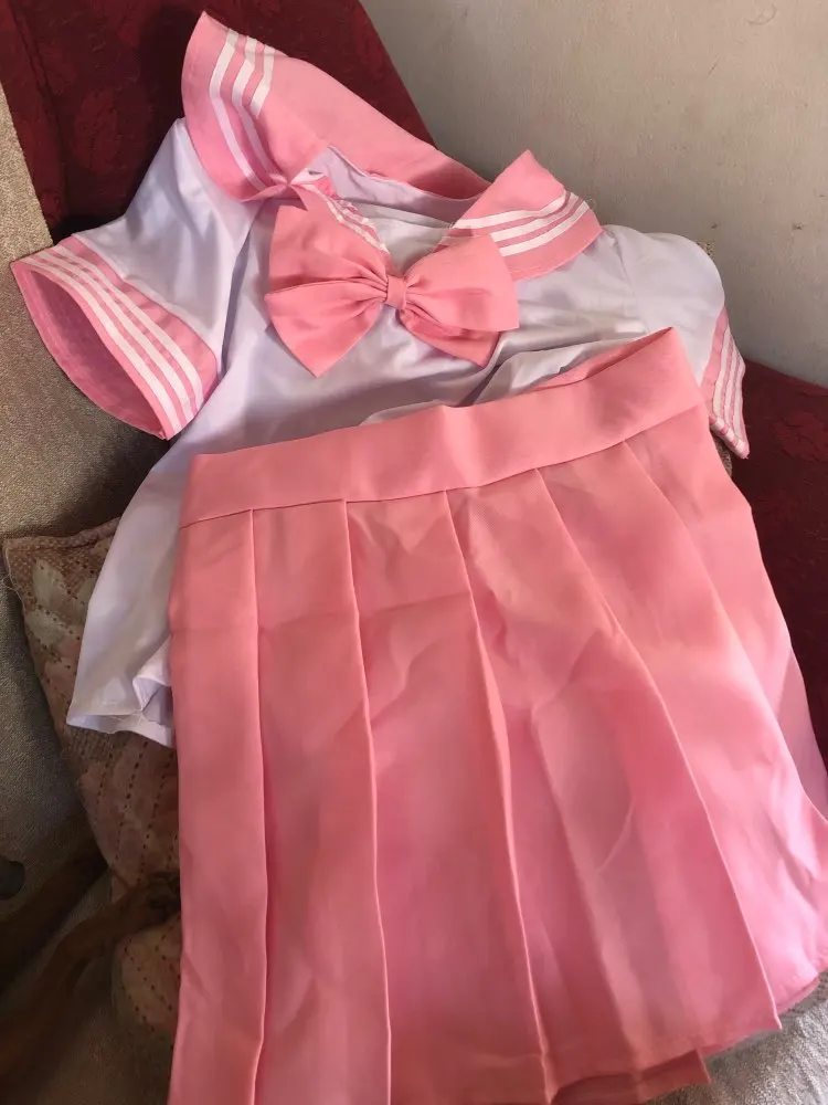 Summer Japanese school uniforms anime cosplay sailor suit short sleeve tops+tie+skirt Navy Preppy style Students Uniform for Gir