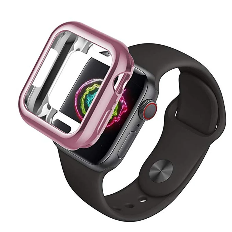 Чехол для часов Apple Watch Series 5/4 44 мм 40 мм Бампер Мягкий, из ТПУ, защитный ударопрочный защитный чехол для Apple Watch 42 мм 38 мм