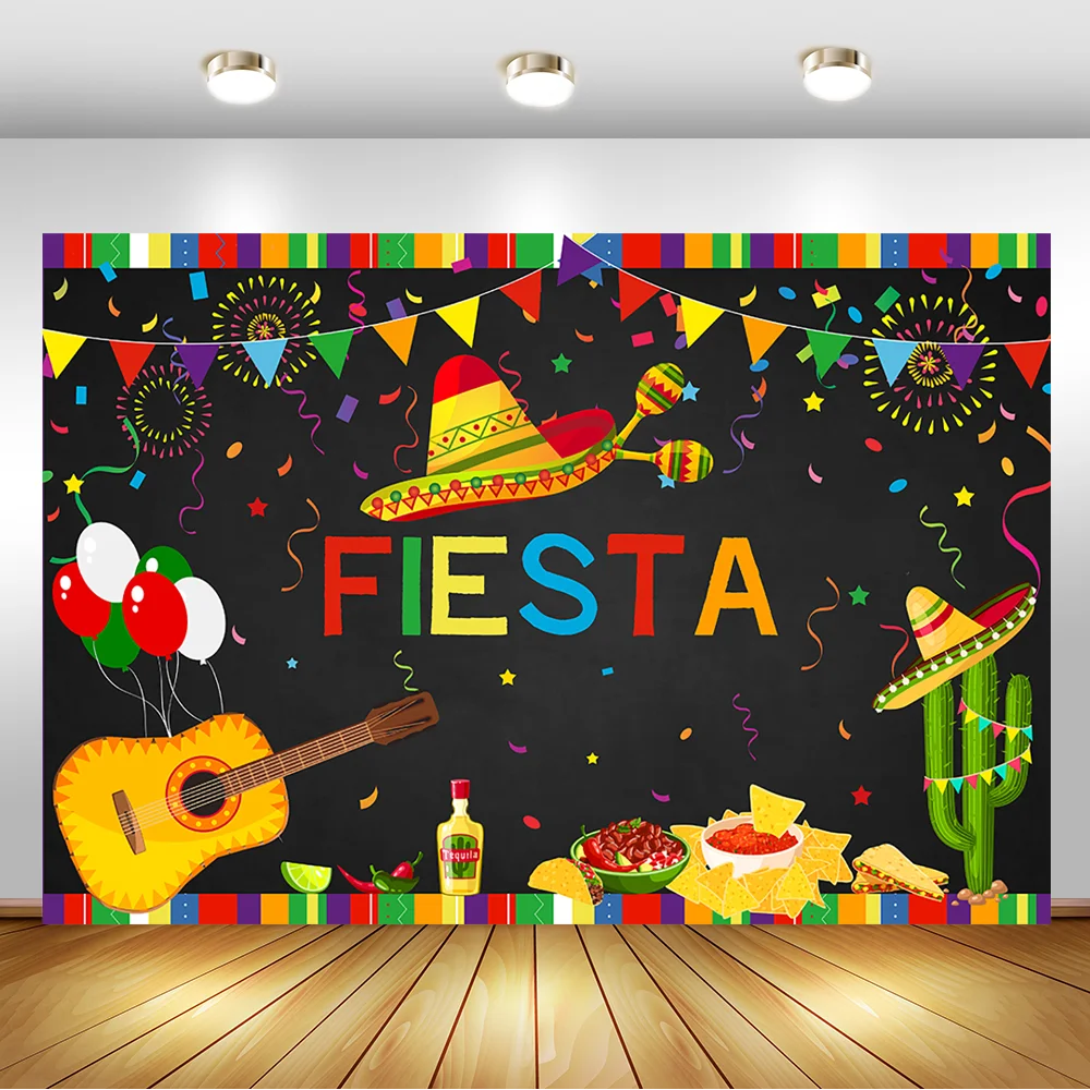 Toile De Fond Pour Photographie De Fete D Anniversaire Banderole Sur Le Theme De La Fiesta Mexicaine Fournitures De Decoration Pour Evenements Aliexpress