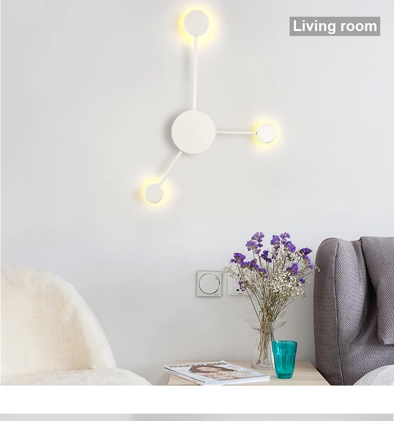 Postmodern wall lamp simple led living room wall lamp bedroom bedside creative aisle hotel exhibition hall corridor lighting