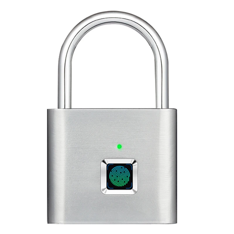 

Biometric Fingerprint Padlock USB Charger Cabinet Dormitory Luggage Anti Theft Security Waterproof Padlock