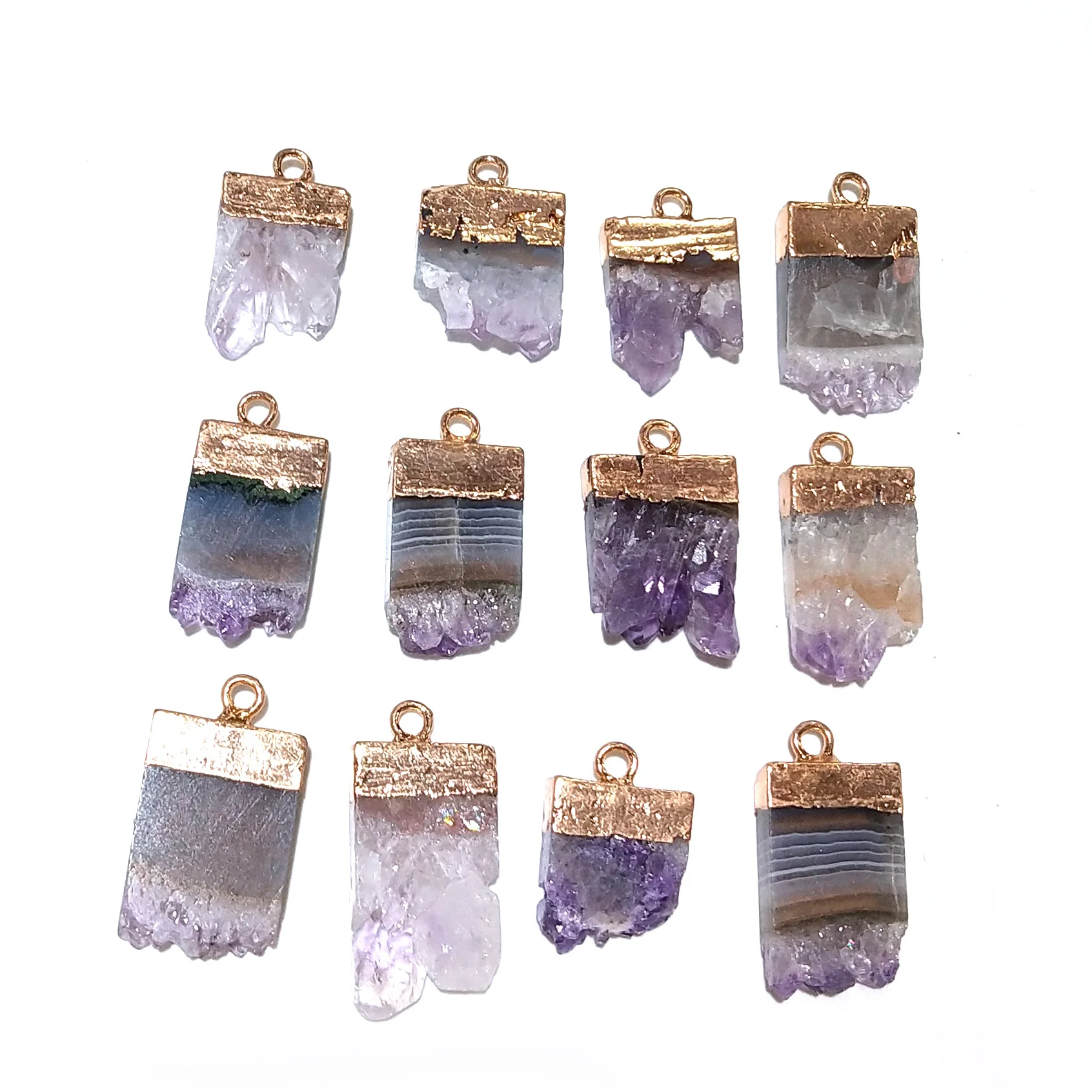 

New 1 Piece Random Color Crystal Jewelry Pendant Natural Stone Pendants for Jewelry Making Supplies Diy Necklace Men Women Gifts