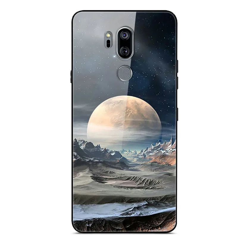 Чехол для LG G7 ThinQ из закаленного стекла, планета космос, чехол для LG G7 ThinQ LG G7+ стеклянный чехол для LG G 7 ThinQ G710EM G710N Capa
