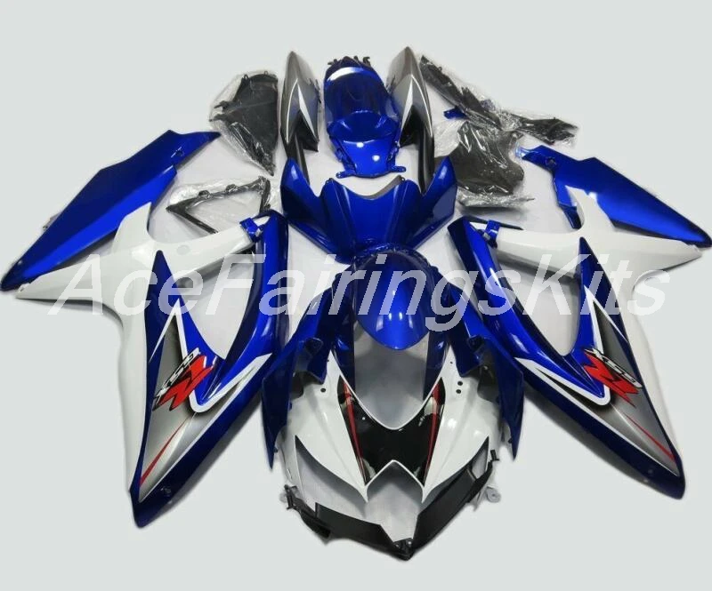 Топ(литье под давлением) ABS Обтекатели наборы подходят для Suzuki GSX-R600 GSX-R750 K8 2008 2009 2010 Обтекатели набор синий стиль