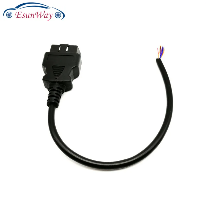 10 шт./лот! OBD2 16pin разъем для открытия OBD кабель obd-ii OBD-ii ODB2 16 pin ELM327 OBD 2 адаптер автомобильный сканер разъем