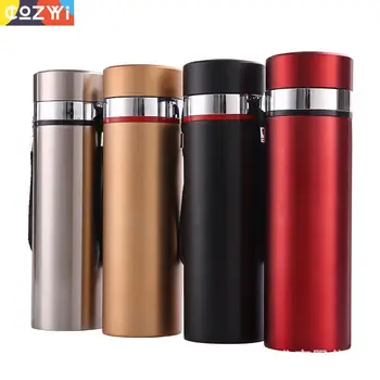 

Portable Stainless Steel Termo Flask Office Coffee Water Cup With Rope Strainer Termos Thermoscup Garrafa Termica Water Mug