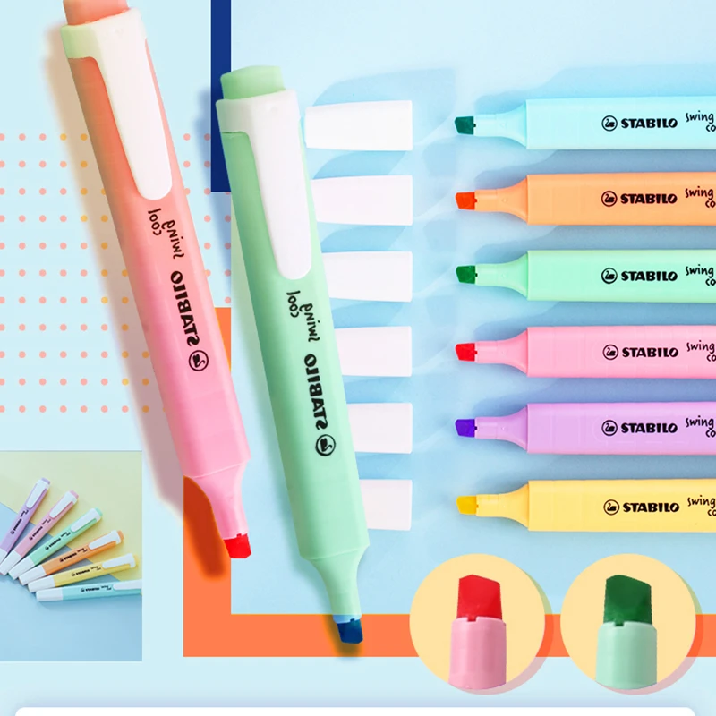 conjunctie ziekte maak je geïrriteerd Stabilo Swing Cool Pastel Highlighter Marker Pens 1-4mm 14 Assorted Colours  For Mark Writing Drawing Office And School Supplies - Highlighters -  AliExpress