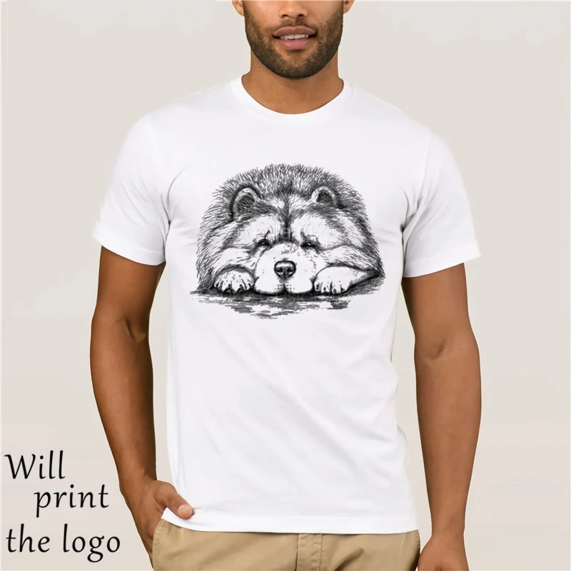 100% Cotone T Camicette Marchio di Abbigliamento Magliette e camicette Magliette Chow Chow Su Zampe Adulto T-Shirt