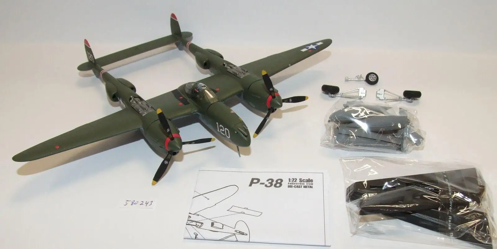 Второй мировой войны Эрпа USAAF P-38L молния 1/72 литой самолет модель самолета