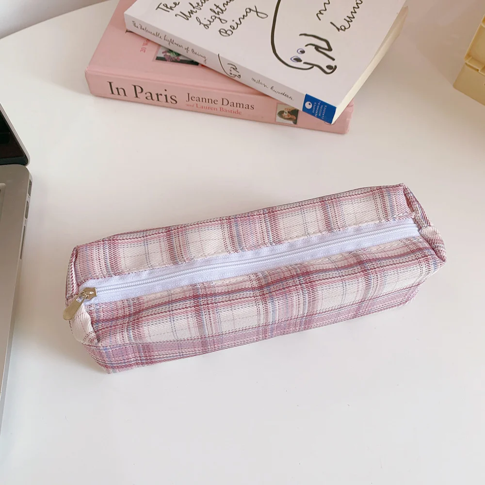 Sweet And Lovely Plaid Pattern Pencil Case Kawaii Pencil Bag Funny Pencilcase Cartoon Students School Supplies Cute Stationery Sweet And Lovely Plaid Pattern Pencil Case Kawaii Pencil Bag Funny Pencilcase Cartoon Students School Supplies Cute Stationery
