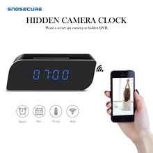 SNOSECURE Time Alarm Clock 1080P WIFI Mini Camera Wireless Motion Sensor Nanny H.264 IP Security Night Vision Home Remote Camera