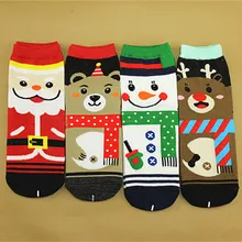 8 шт. = 4 пар/лот, модные рождественские носки для женщин, Мультяшные Забавные милые осенне-зимние женские хлопковые индивидуальные носки Harajuku
