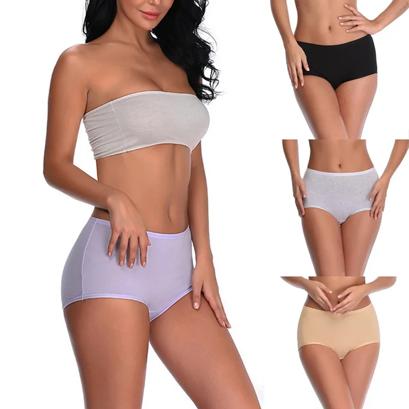 

Sexy Ultra-thin Women Briefs Comfortable High Waist Underwear Panties Women's Underwear Large Waist Briefs